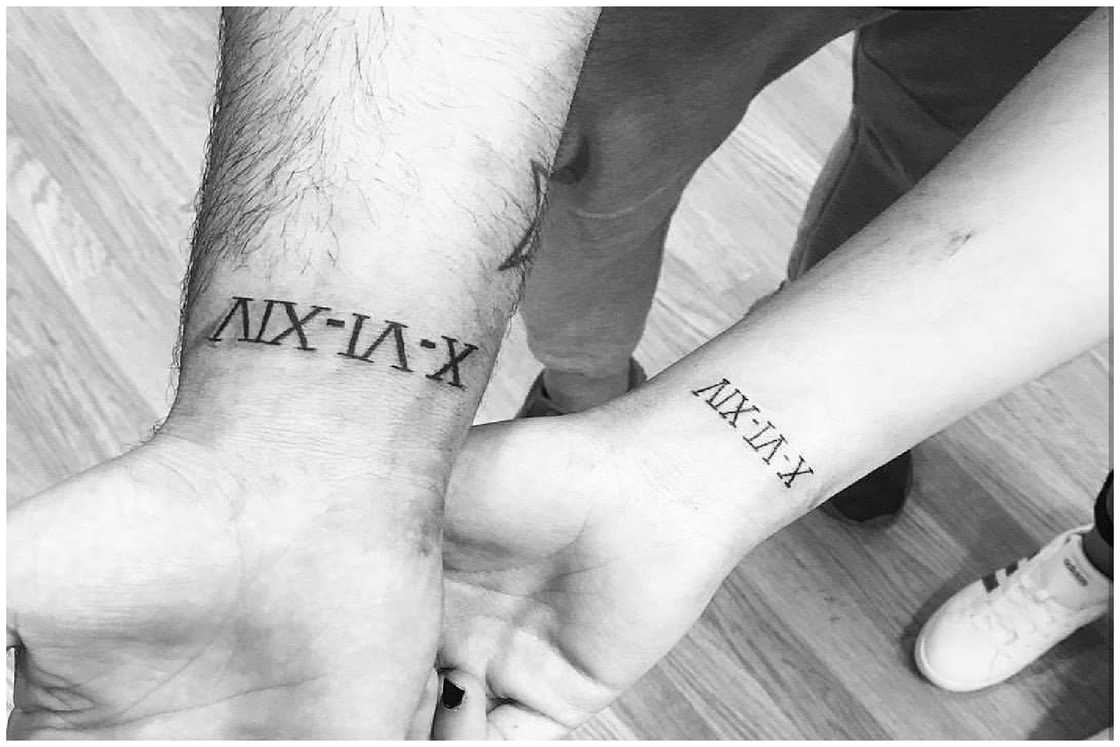 Roman numerals tattoo