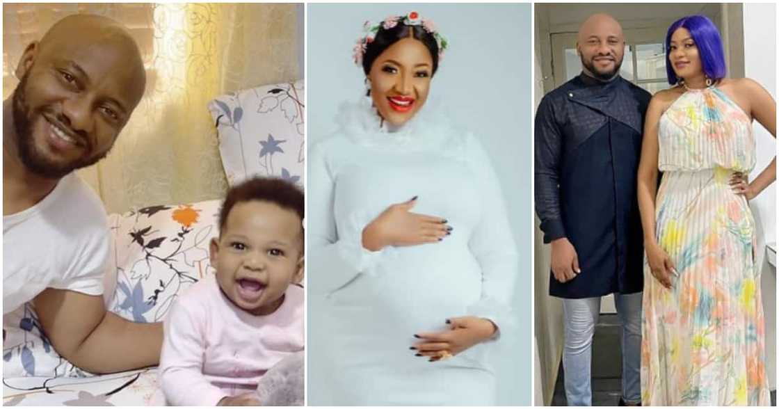 Yul Edochie unviels wife and son. Yul Edochie unviels wife and son.