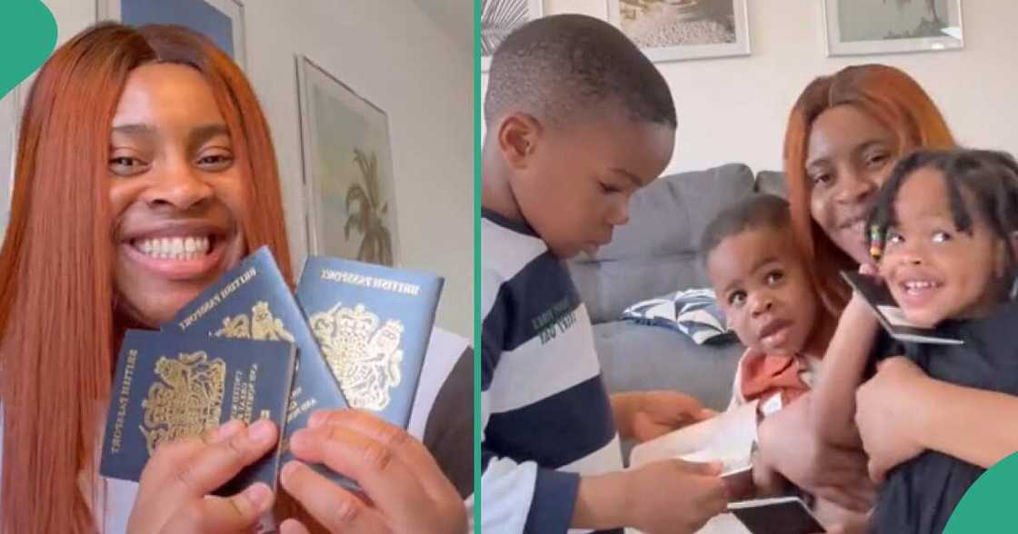 Lady rejoices as her children become citizens of Britain.