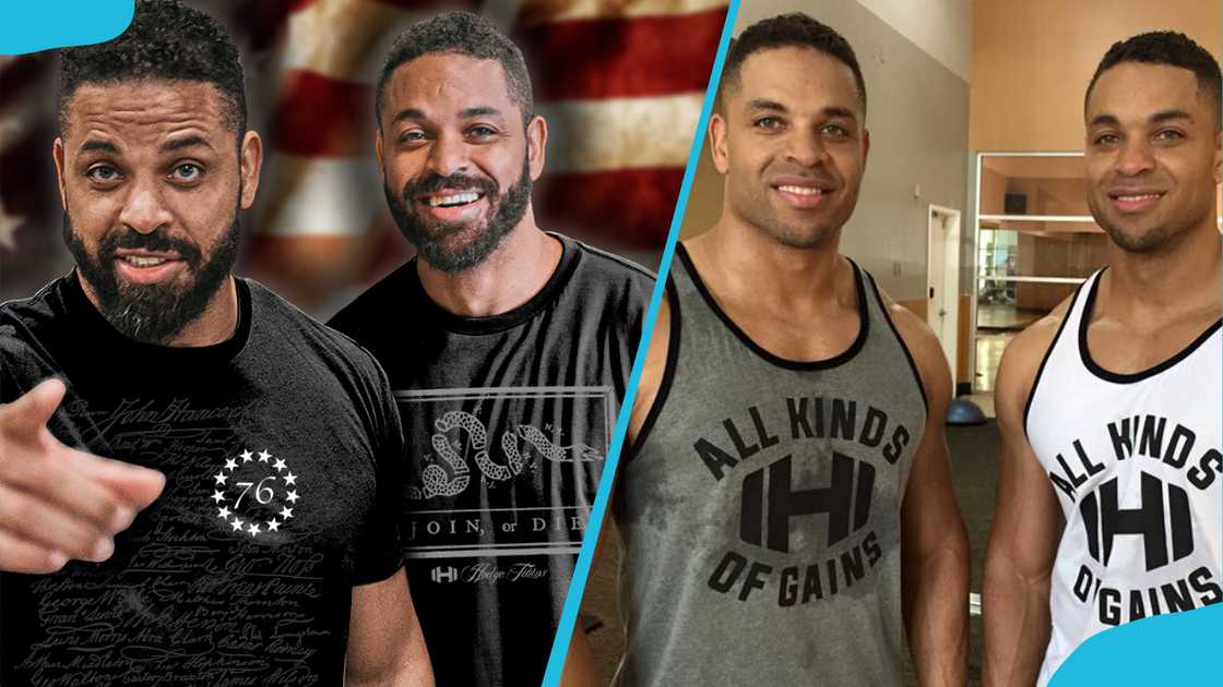 Keith and Kevin Hodge posing for photos Keith and Kevin Hodge posing for photos