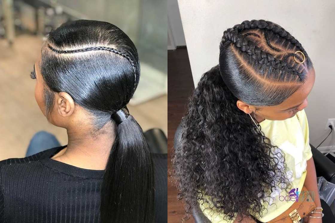 Low ponytail packing gel style Low ponytail packing gel style