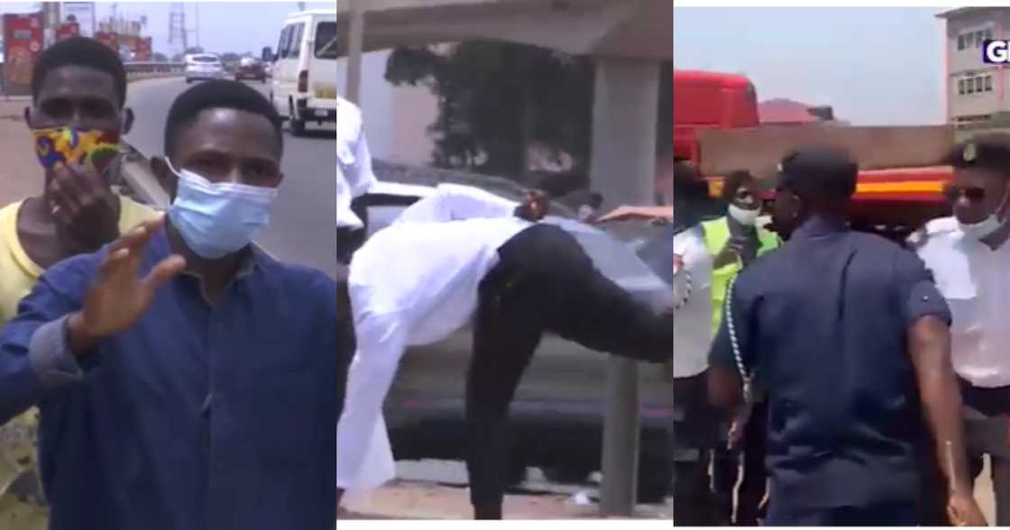 City guards mercilessly lash pedestrians for failing to use footbridge at Madina in new video City guards mercilessly lash pedestrians for failing to use footbridge at Madina in new video