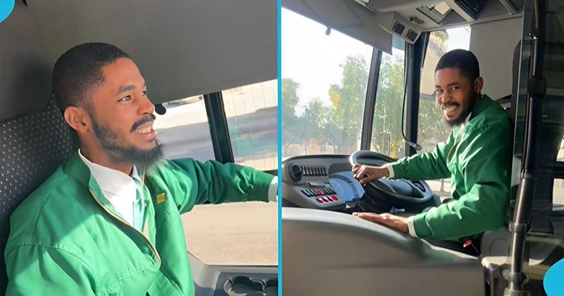 Bus driver, Ghanaian man, Tamale, Northern Region, United Arab Emirates. Bus driver, Ghanaian man, Tamale, Northern Region, United Arab Emirates.