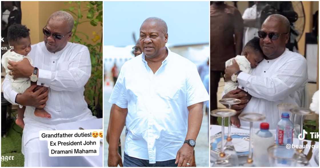 John Mahama and baby John Mahama and baby