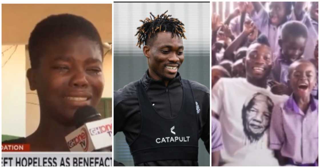 Young lady from orphanage home cries for Christian Atsu Young lady from orphanage home cries for Christian Atsu
