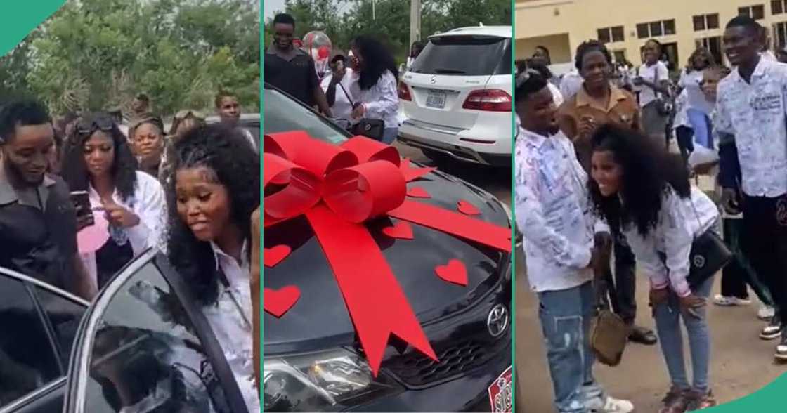 EKSU student gets car gift. EKSU student gets car gift.