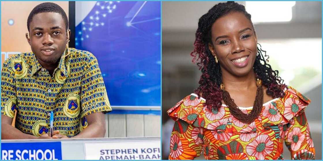 Stephen Apemah-Baah: Prof Kaufmann Applauds First Year OWASS Student Who Made It To NSMQ Finals