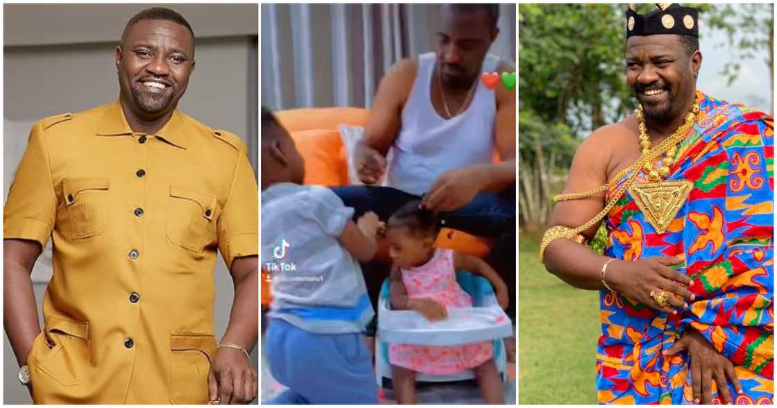 John Dumelo and his daughter John Dumelo and his daughter