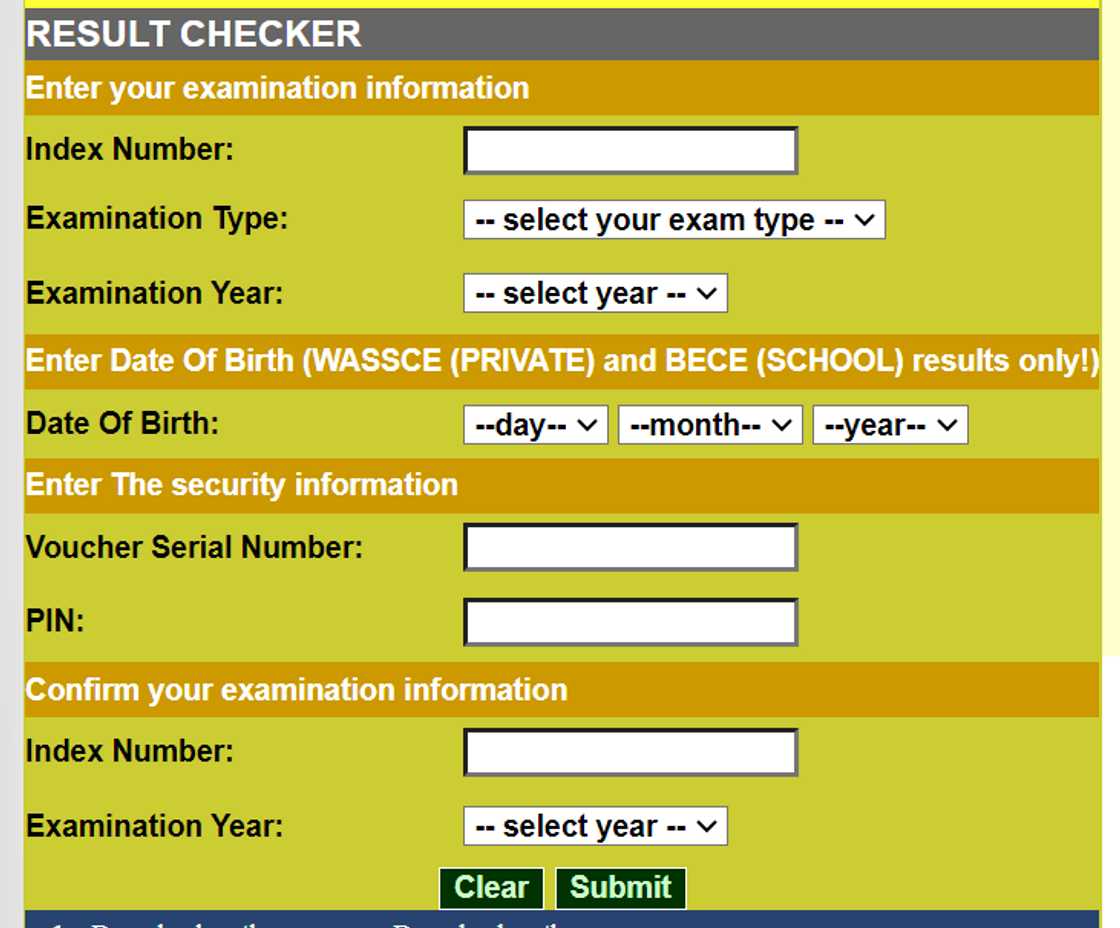 WASSCE results checker portal