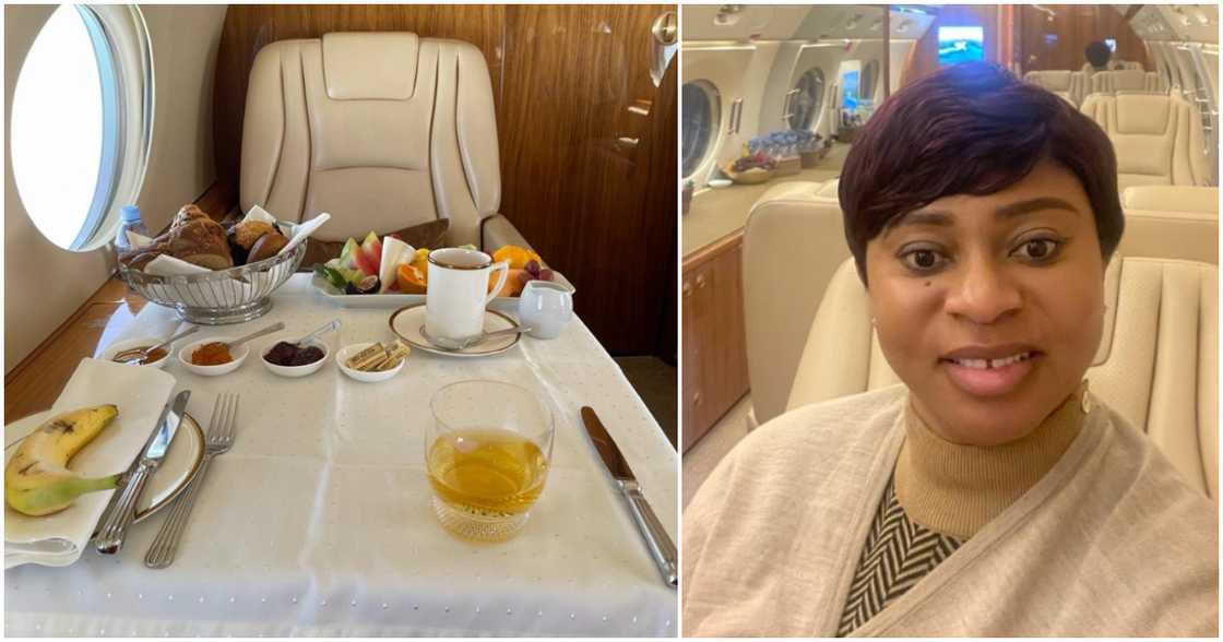 Adwoa Safo spotted in private jet Adwoa Safo spotted in private jet