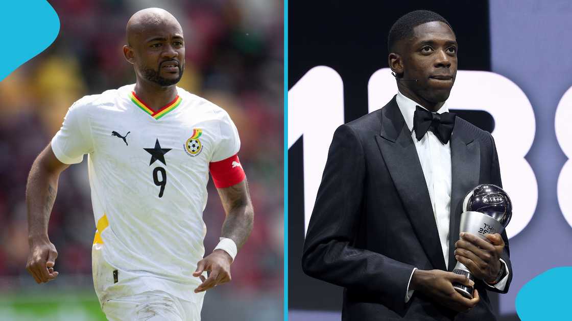 Jordan Ayew, Ousmane Dembele, Cole Palmer, FIFA Best Men’s Player, Lamine Yamal, Kylian Mbappe, Black Stars, Leicester City, Ghana captain, UEFA Champions League, English Championship.