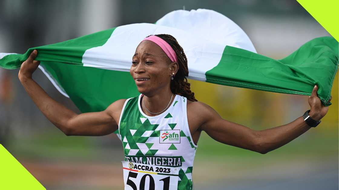 Olayinka Olajide representing Nigeria at the African games. Olayinka Olajide representing Nigeria at the African games.