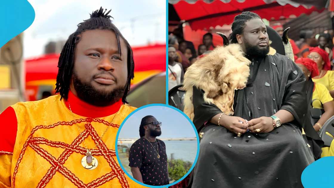 Bishop Kwabena Asiamah, Ajagurajah, water god, River Jordan, designer outfit, Ghanaian spiritualist, spiritual experiences, Abidjan Bobo, stylish appearance, social media buzz