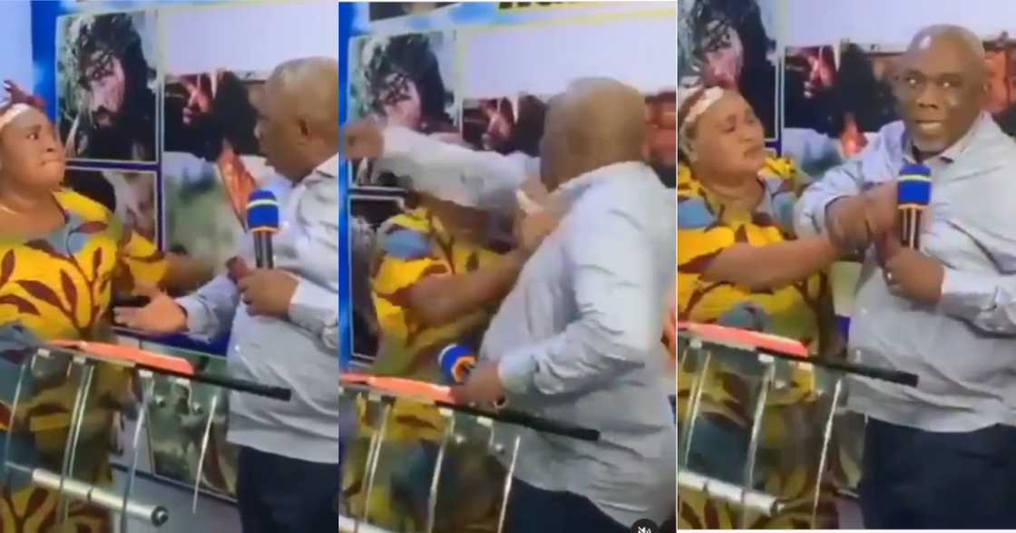 Maame yi be ku mi oh - Apostle Prah tells director as he receives hot slaps on movie set (video) Maame yi be ku mi oh - Apostle Prah tells director as he receives hot slaps on movie set (video)