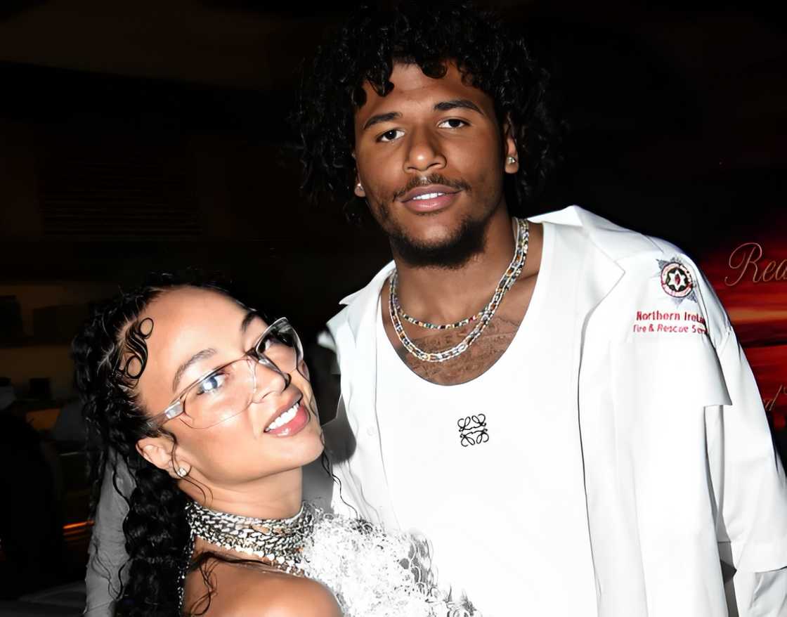 Jalen and Draya at an event. Jalen and Draya at an event.