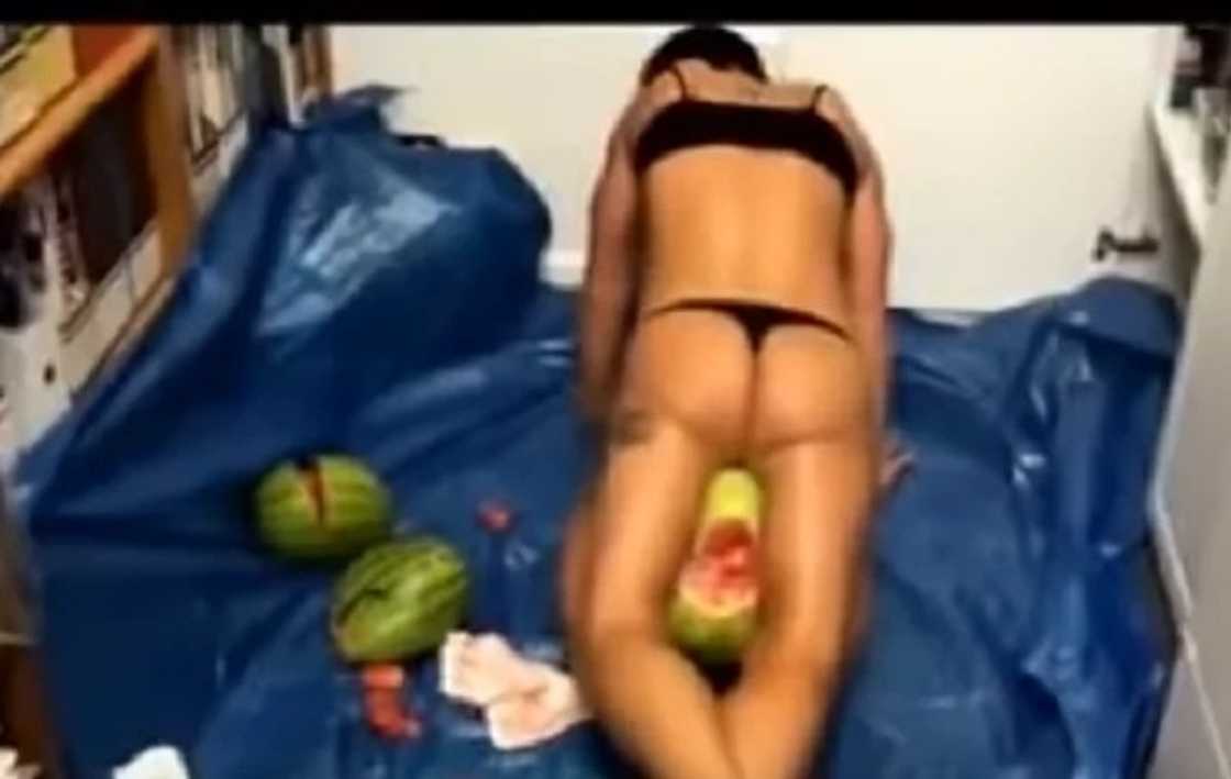 This woman can crush a watermelon with her thunder THIGHS, Take a look (video)