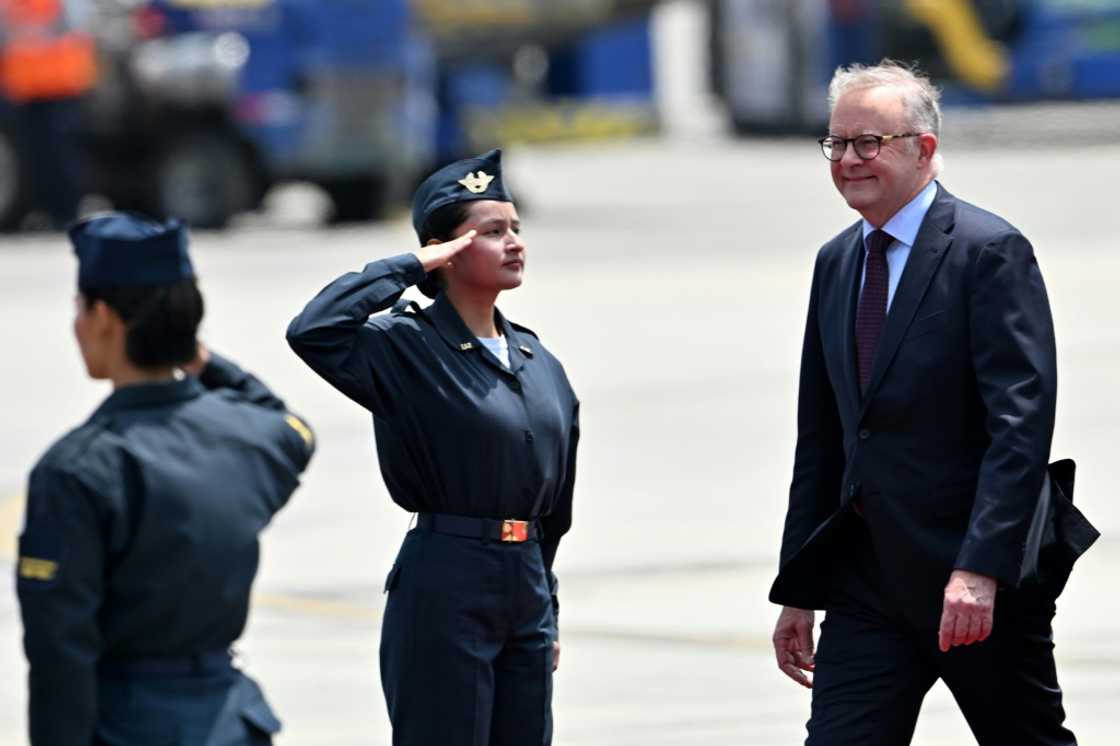 Australia's Prime Minister Anthony Albanese arrives in Lima for the Asia-Pacific Economic Cooperation (APEC) summit