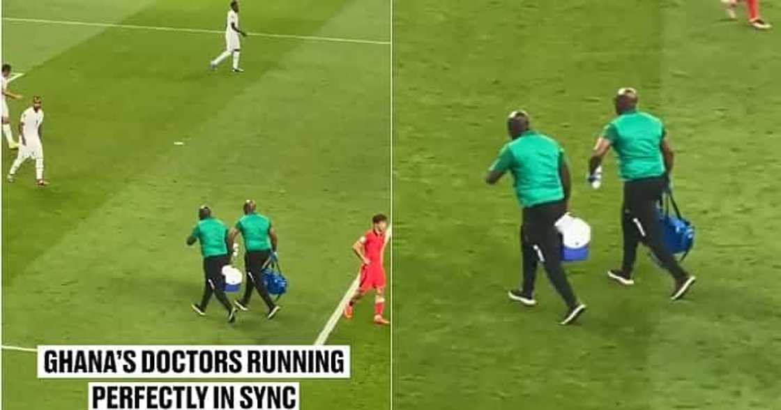 Ghanaian doctors jog into field in sync