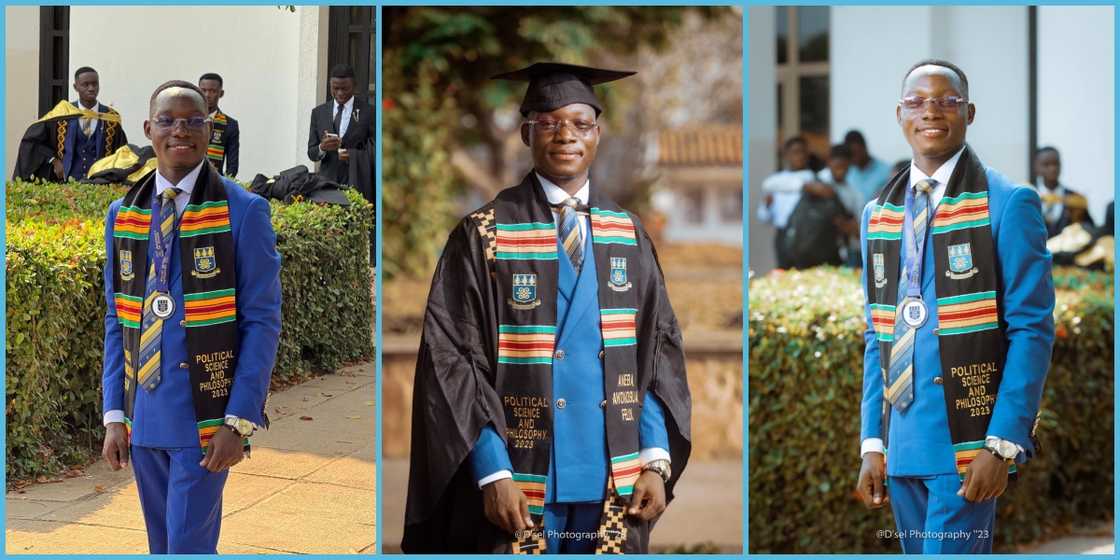 UG Graduation: Ghanaian Student Who Offered Philosophy Gets First Class; Netizens Ask How He Did It UG Graduation: Ghanaian Student Who Offered Philosophy Gets First Class; Netizens Ask How He Did It
