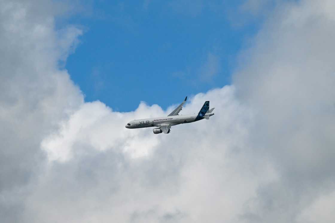 Airbus showed off its A321-XLR -- a model that aims to straddle the medium and long-range segments -- at the Farnborough International Airshow in Britain