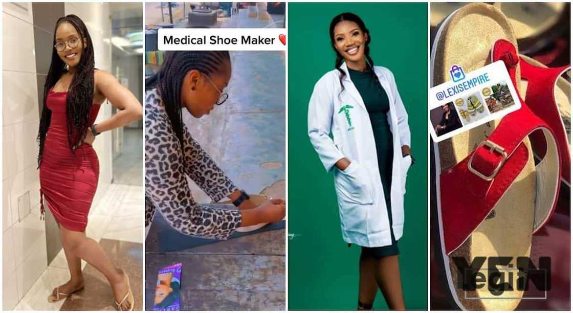 Arihilam Oluchi, a Nigerian medical doctor who makes shoes.