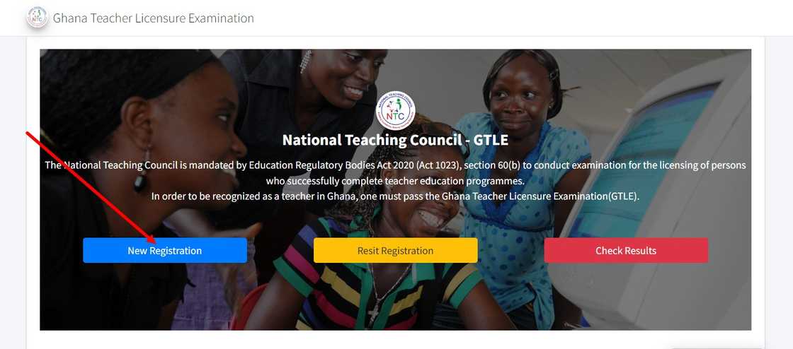 Ghana Teacher Licensure Examination portal