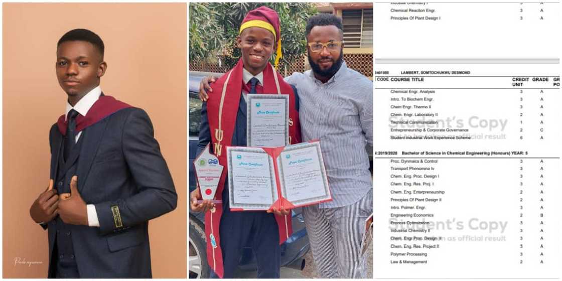 Reactions as young Nigerian man finishes school with an almost perfect CGPA, shows off his stunning result Reactions as young Nigerian man finishes school with an almost perfect CGPA, shows off his stunning result