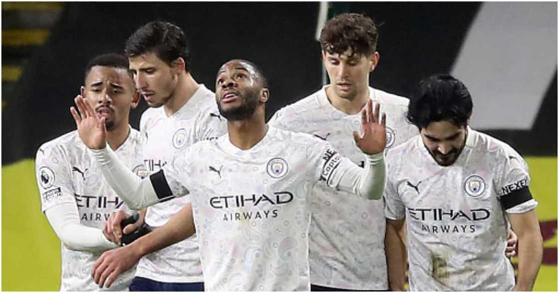 Man City players celebrating a goal during a past match. Photo: Getty Images. Man City players celebrating a goal during a past match. Photo: Getty Images.