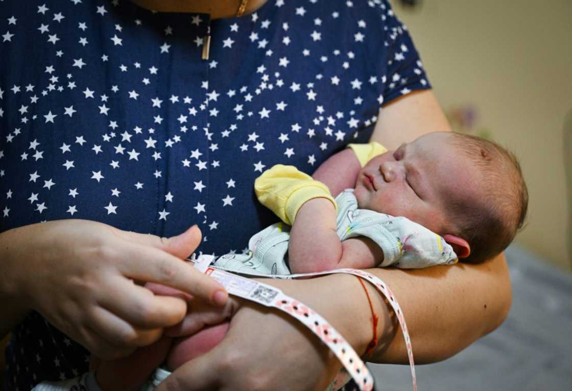 The hospital has set up a shelter in the basement including a room with cots for newborns