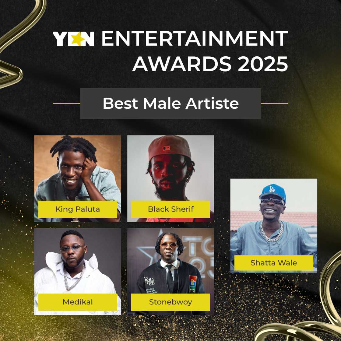 YEN Awards 2025, Artiste of the Year, King Paluta, Black Sherif, Medikal, Stonebwoy, Shatta Wale YEN Awards 2025, Artiste of the Year, King Paluta, Black Sherif, Medikal, Stonebwoy, Shatta Wale