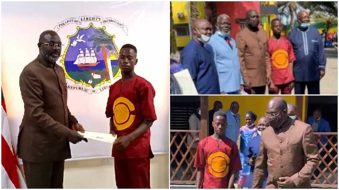 He was rewarded by the Liberian president. He was rewarded by the Liberian president.