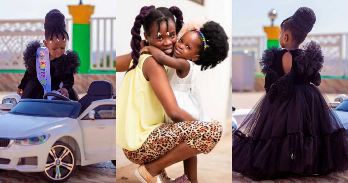 Ohemaa Woyeje's daughter Maswoyeje celebrates 2nd birthday with 10 'boss girl' photos
