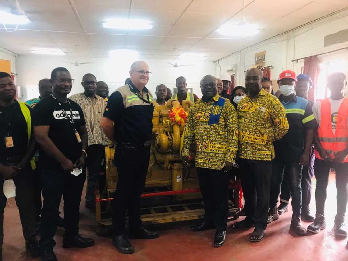 Mantrac Ghana donates Caterpillar Engine worth $20,000 to TTU Autotronic Laboratory