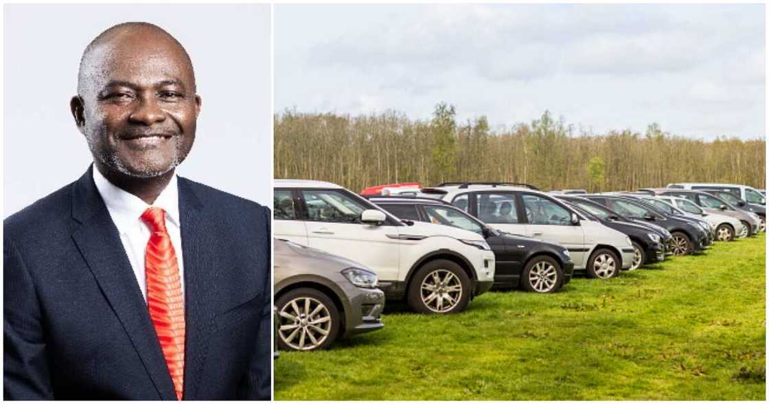 Photos of Kennedy Agyapong and many cars neatly lined up Photos of Kennedy Agyapong and many cars neatly lined up