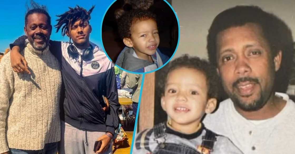 Photos of Franklin Peters and his son.