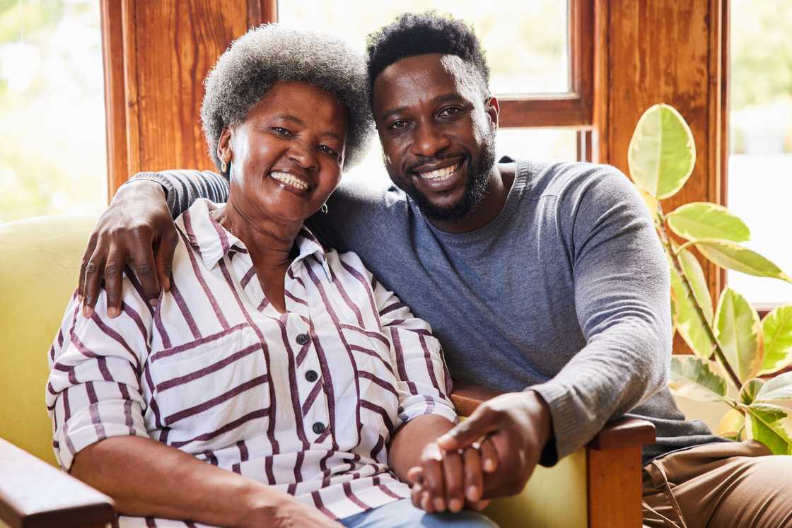 A mother and son A mother and son