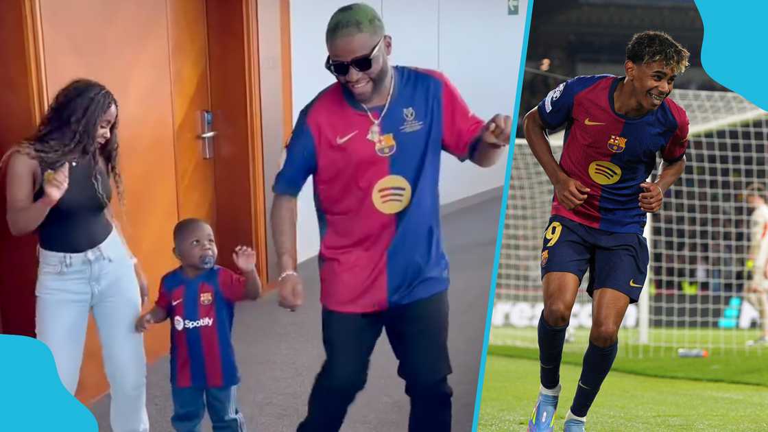 Lamine Yamal, Sheila Ebana, mother, younger, brother, bond, Nigerian, musician, Skales, Copa del Rey, final, Real Madrid. Lamine Yamal, Sheila Ebana, mother, younger, brother, bond, Nigerian, musician, Skales, Copa del Rey, final, Real Madrid.