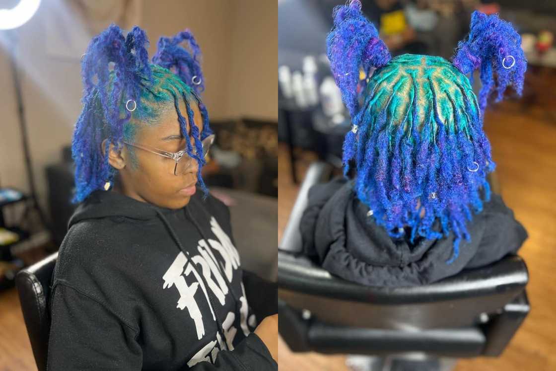 Deep blue dreadlocks Deep blue dreadlocks