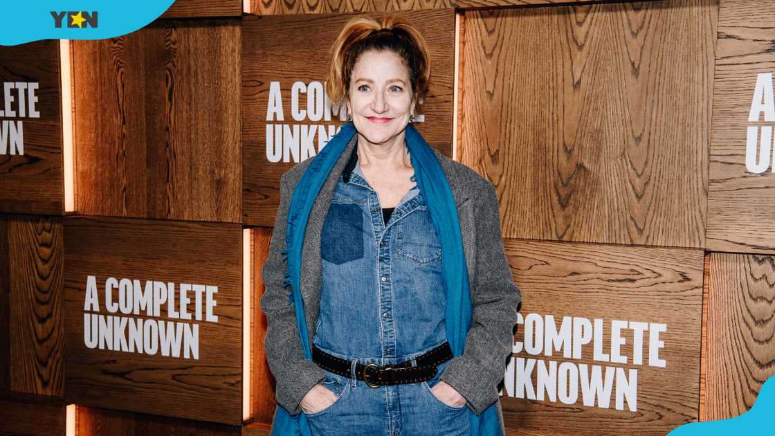 Edie Falco at the New York premiere of "A Complete Unknown" at SVA Theatre. Edie Falco at the New York premiere of "A Complete Unknown" at SVA Theatre.