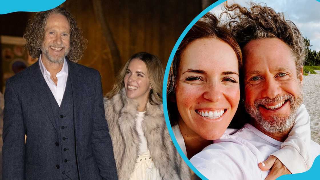 Rachel Hollis and Cez Drake enjoy a night out (L) and share a tender moment on the beach (R). Rachel Hollis and Cez Drake enjoy a night out (L) and share a tender moment on the beach (R).