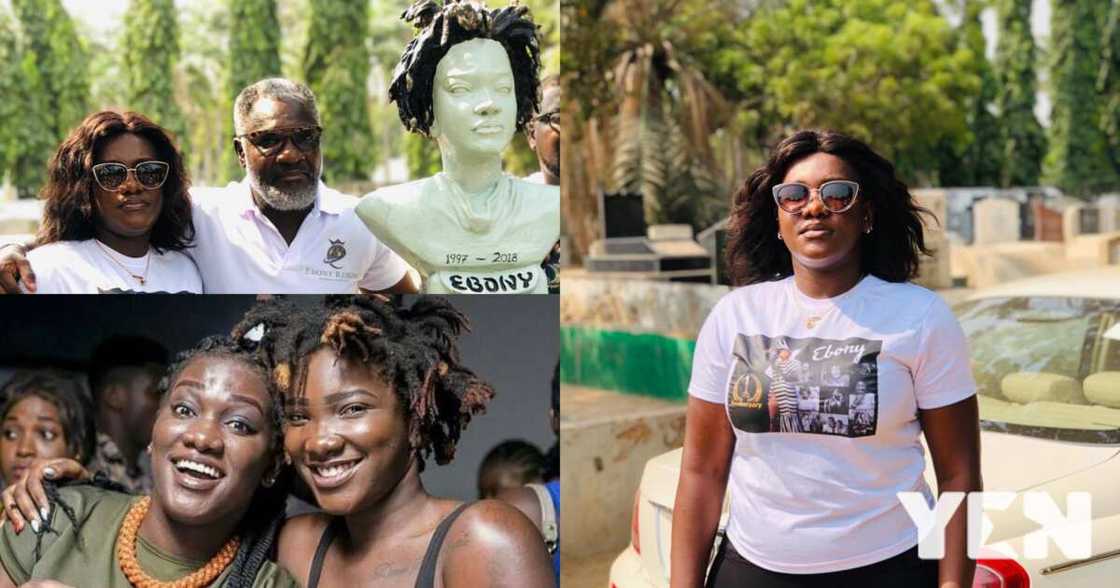 Ebony's sister Foriwaa marks 3rd anniversary of singer's death (photo)