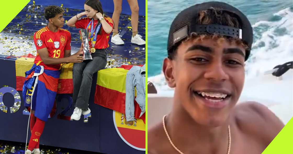 Lamine Yamal enjoyed a well-deserved break with his girlfriend, Alex Padilla, in Greece after helping Spain win the Euros Lamine Yamal enjoyed a well-deserved break with his girlfriend, Alex Padilla, in Greece after helping Spain win the Euros