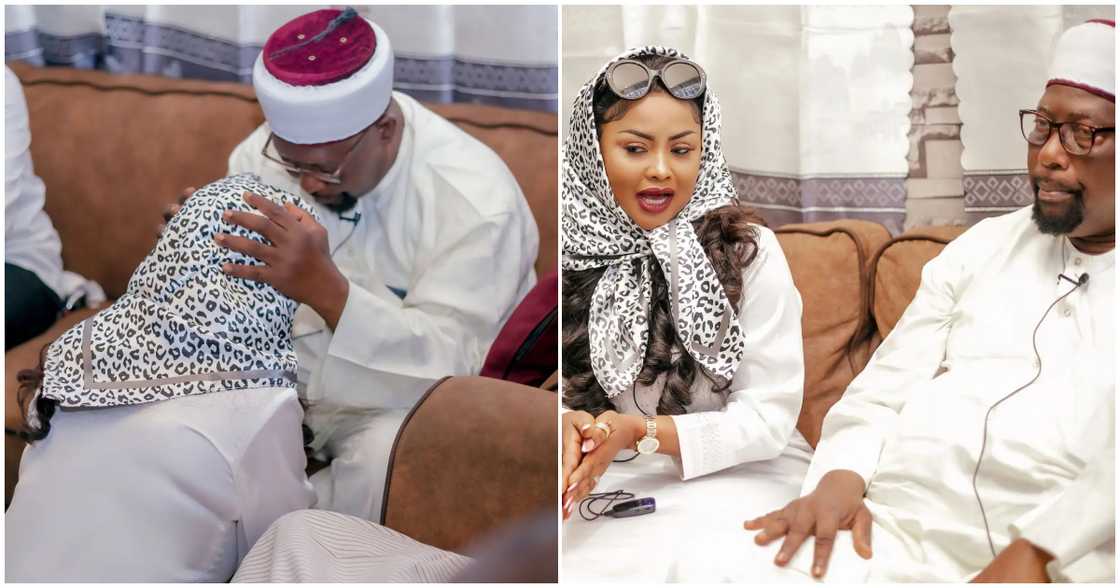 Nana Ama McBrown and the Ashanti Regional Chief Imam Nana Ama McBrown and the Ashanti Regional Chief Imam