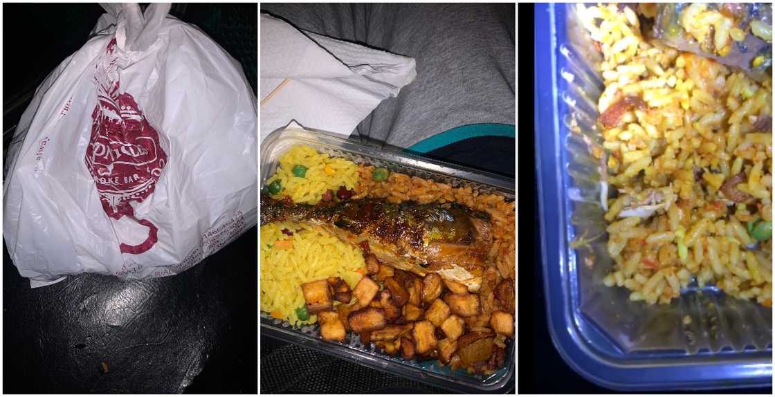 Screenshots from video of food containing maggot Screenshots from video of food containing maggot