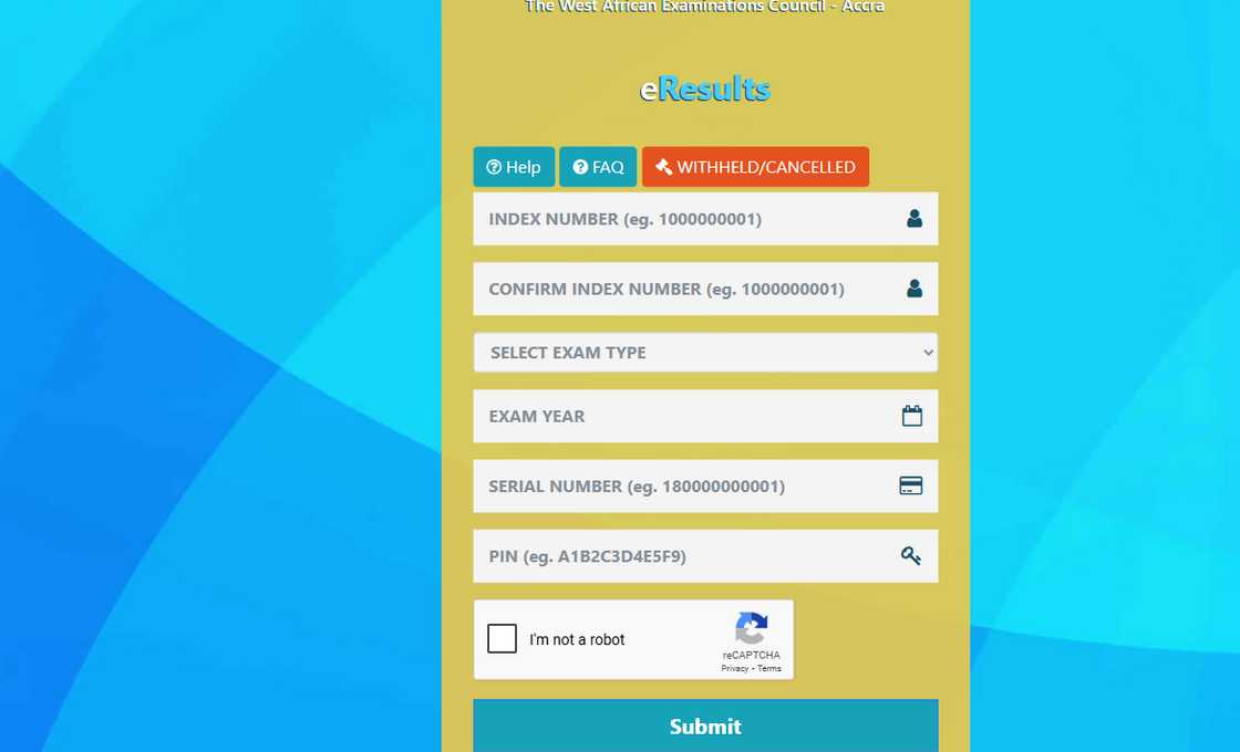 The BECE result checker The BECE result checker