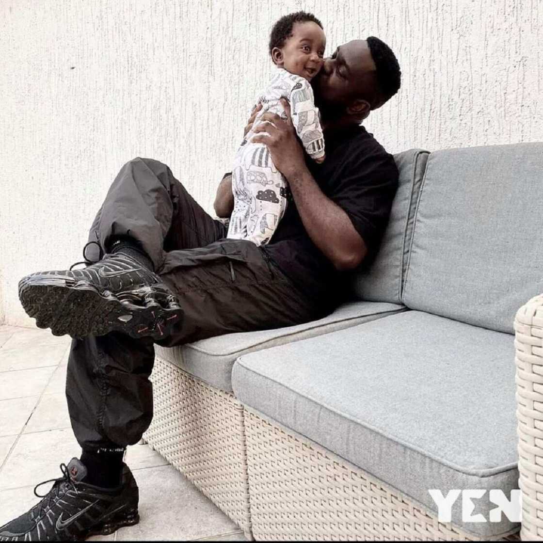 Sarkodie: 5 Photos of Rapper and son Michael Addo Junior Proving his Fatherhood Skills