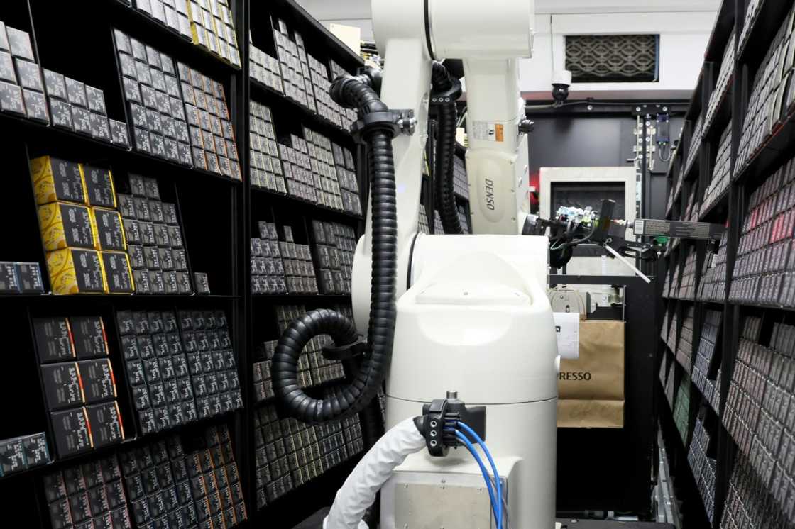 The robot receives the orders, packs and prepares them, with humans only needed to restock the warehouse and dispatch deliveries