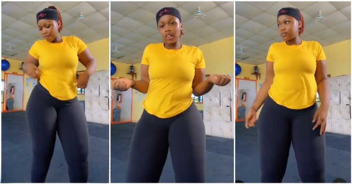 Pretty lady shakes her 'goods' in video.