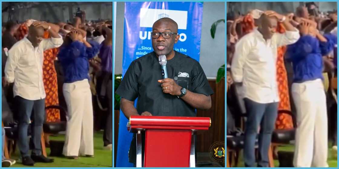 Video Of Kojo Oppong Nkrumah Praying Fervently At NSPPD Conference Goes Viral