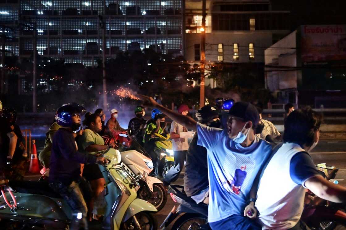 Anti -government protesters in September 2021 called for Prayut's resignation over the government's handling of the Covid-19 crisis